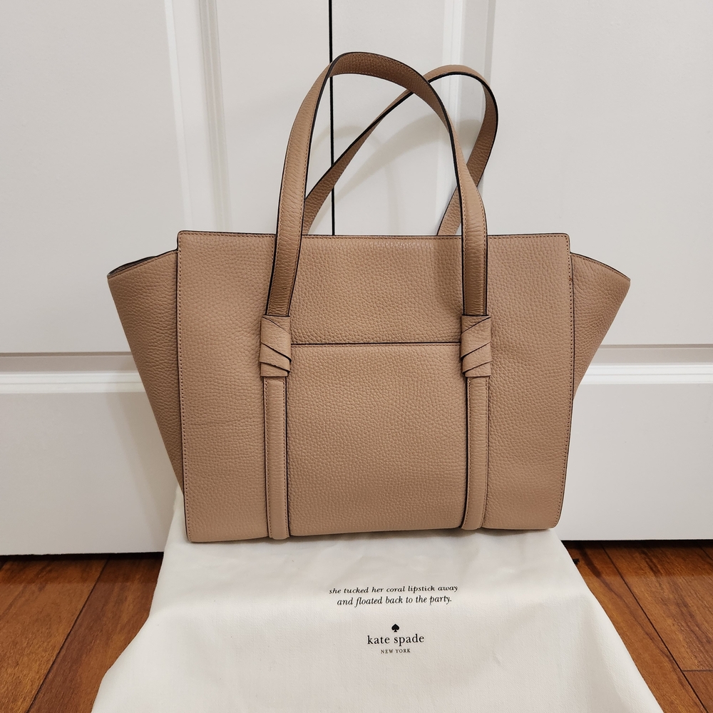 Kate Spade Daniels  Drive Abigail Pebbled Leather Tote - Neutral Hazel - Picture 3 of 7